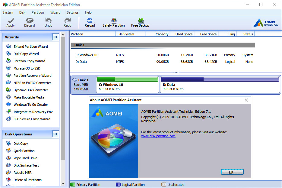 AOMEI Partition Assistant Professional