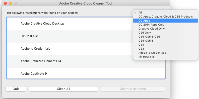 Adobe Creative Cloud Cleaner Tool