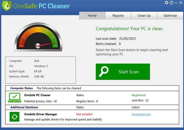 OneSafe PC Cleaner Pro