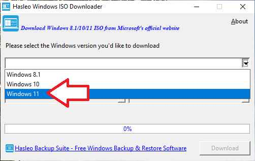 Hasleo Windows ISO Downloader